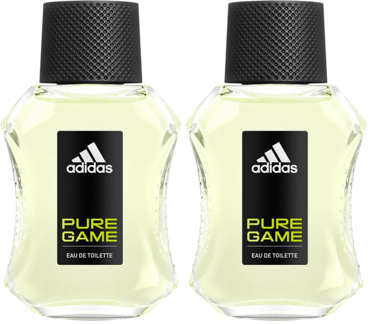adidas Pure Game Eau De Toilette Spray for Men, 1.7 fl oz (Pack of 2)