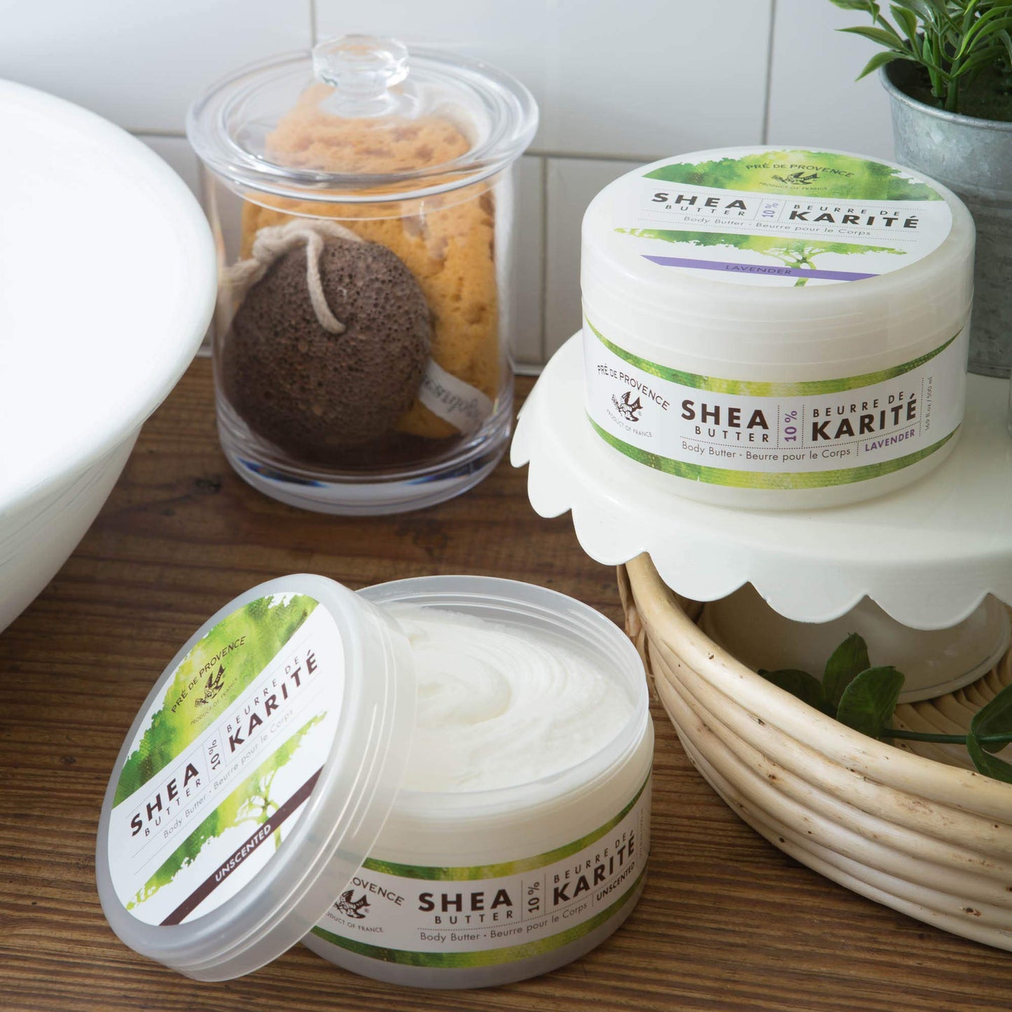 Pre de Provence Beurre De Karité Moisturizing Collection, Shea Butter Enriched Nourishing, Body Butter, 500 ML, Lavender