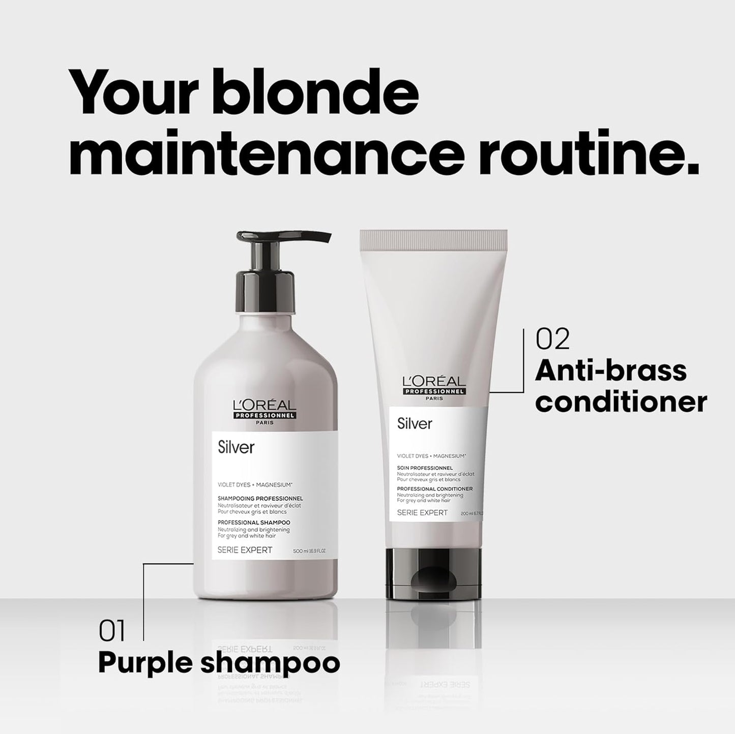 L'Oréal Professionnel Purple Shampoo - Neutralizes Yellow Tones for Color-Treated & Bleached Hair | 300ml