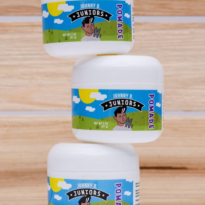JOHNNY B. Juniors Hair Styling Pomade 2 oz. Jar Curly or Straight Hair for Kids