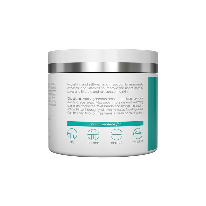 Solvaderm Pore Refining Pumpkin Mask - Self-Warming - Hydrates Cleanses & Exfoliates for Radiant Skin - Absorbs Dirt, Excess Oils, and Reduces Pore Size - Pumpkin, Vitamin E & Ceramide NP - 6 oz
