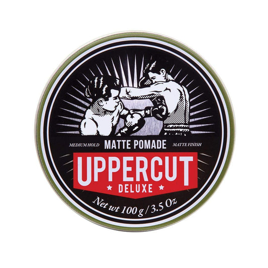UPPERCUT DELUXE Matte Pomade for Men – Medium Hold, No Shine, Water-Based Hair Styling Cream, Easy Wash Out, Natural Matte Finish, 3.5 oz / 100 g