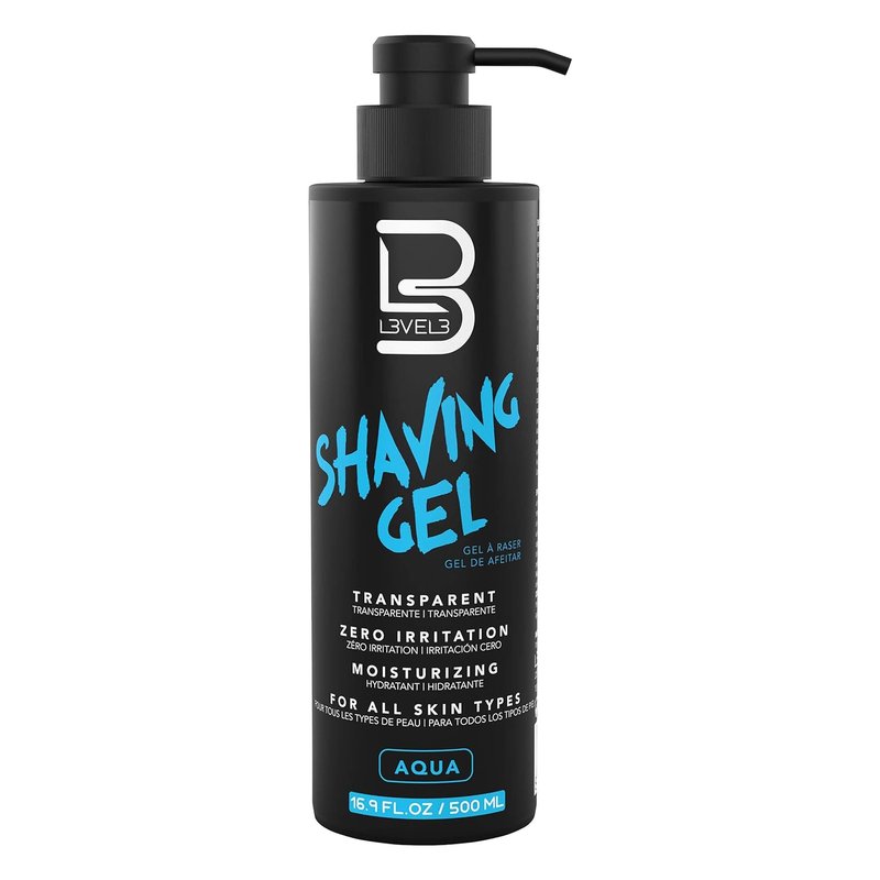 L3 Shaving Gel - Non-Irritating Straight Razor Shave Gel for Smooth Shaves | Refreshing Aqua Scent