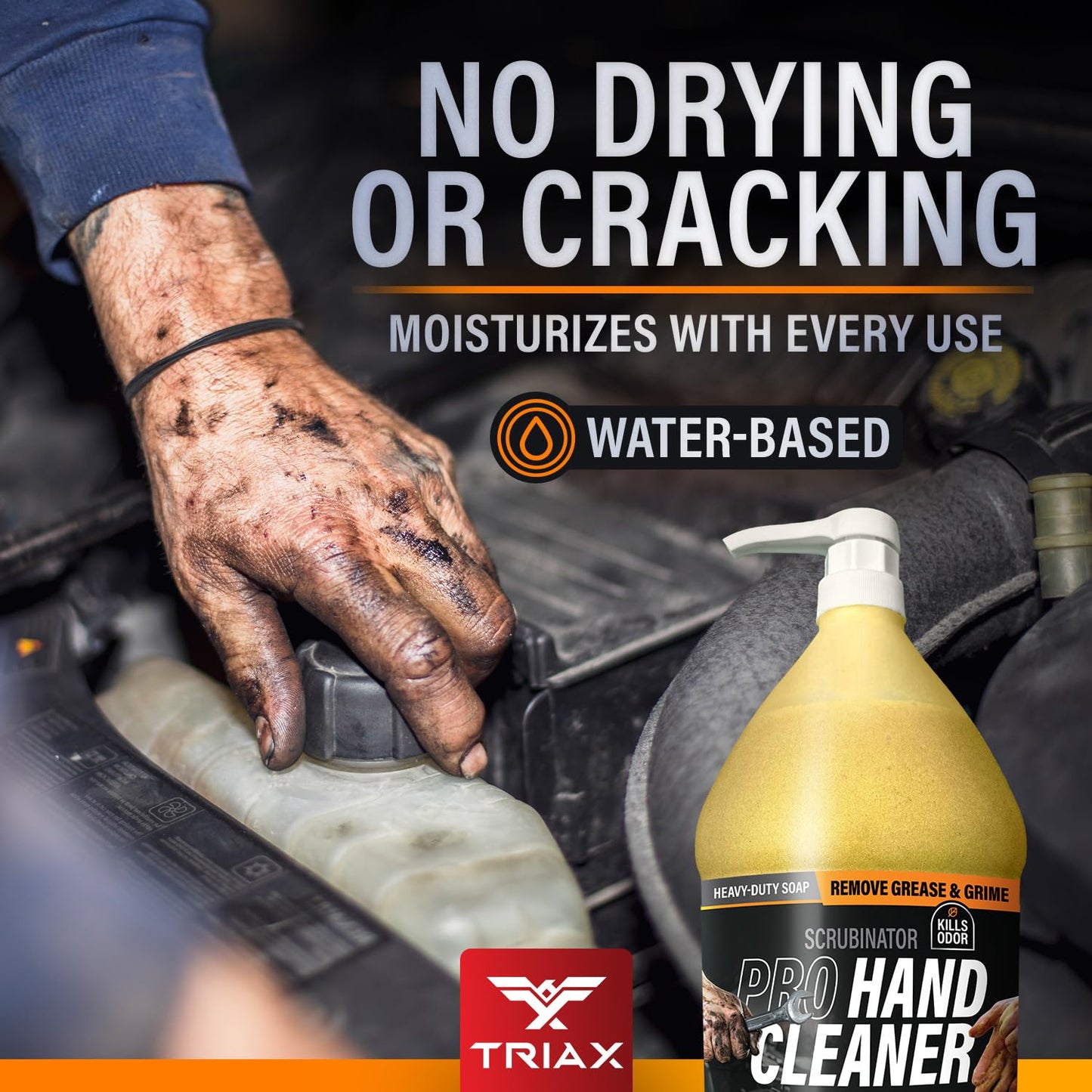 Triax Scrubinator Heavy Duty Hand Scrub - Tough Grease & Dirt Remover | 1 Gallon, Skin Moisturizing Formula