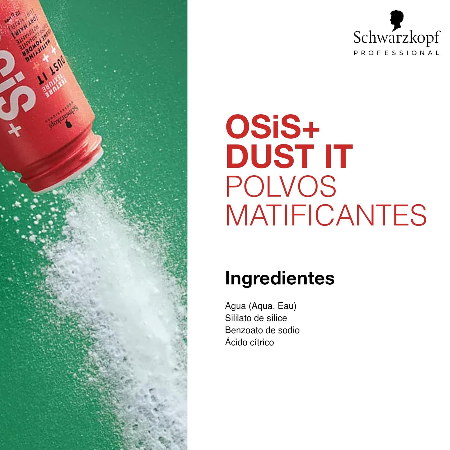 OSiS+ Dust It - Mattifying and Texturizing Volume Powder – Long-Lasting Hold, Strong Control and Separation for Different Hair Styles