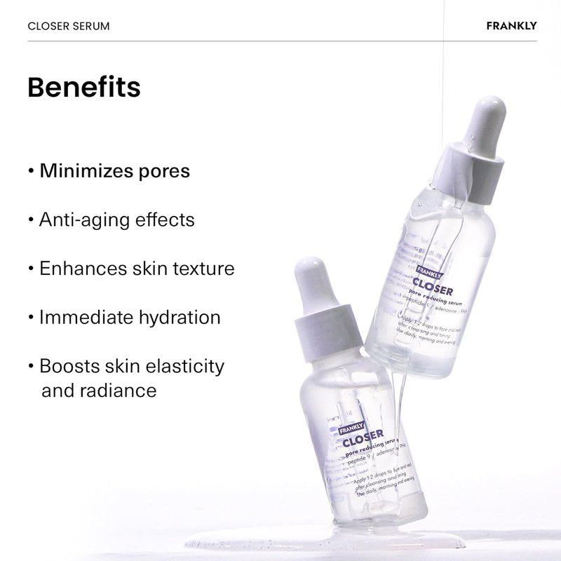 Pore-Perfecting Duo - Closer Serum & AHA Toner Set | Anti-Aging Glycolic Acid & Peptide Formula | Smooth Texture & Radiance