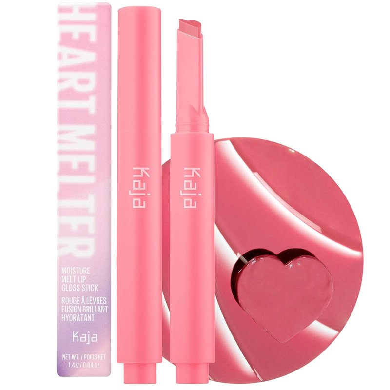 Kaja Lip Gloss - Heart Melter | High-Shine Bubblegum Pink Moisturizer, 0.04 Oz