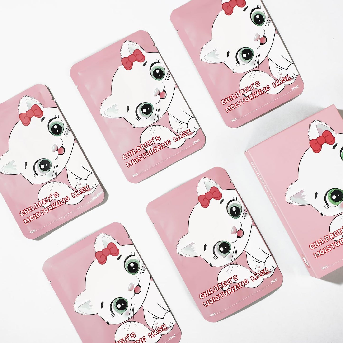 IREV Face Masks Skincare, Animal Character Sheet Masks, Beauty Facial Masks for Women Skin Care, Soothing Face Sheet Masks, Facial Masks, Moisturizing Sheet Mask, 5 Pack (Cat)