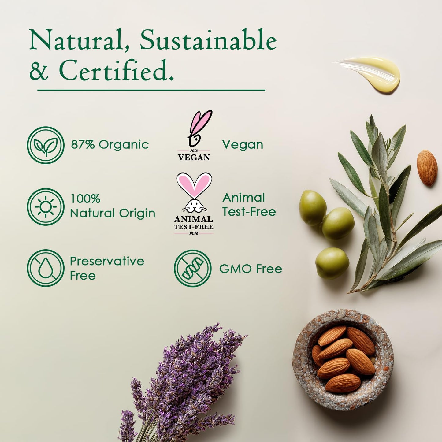 Ancient Greek Remedy Organic Face Moisturizer for Dry Skin 6.8 oz - Anti Aging Face & Body Butter Cream - Almond, Jojoba, Olive, Rosehip, Vitamin E, Lavender Oil. Natural Lotion for Women & Men