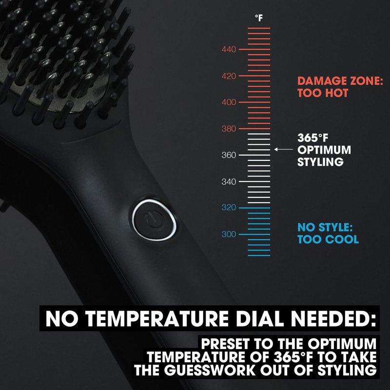 ghd Glide Hot Air Hair Brush (Black) + Rise Volumizing Blow Dryer (Black) Duo ― Hot Brush Hair Straighteners and Curlers for Maximum Lift, Fullness, and Body