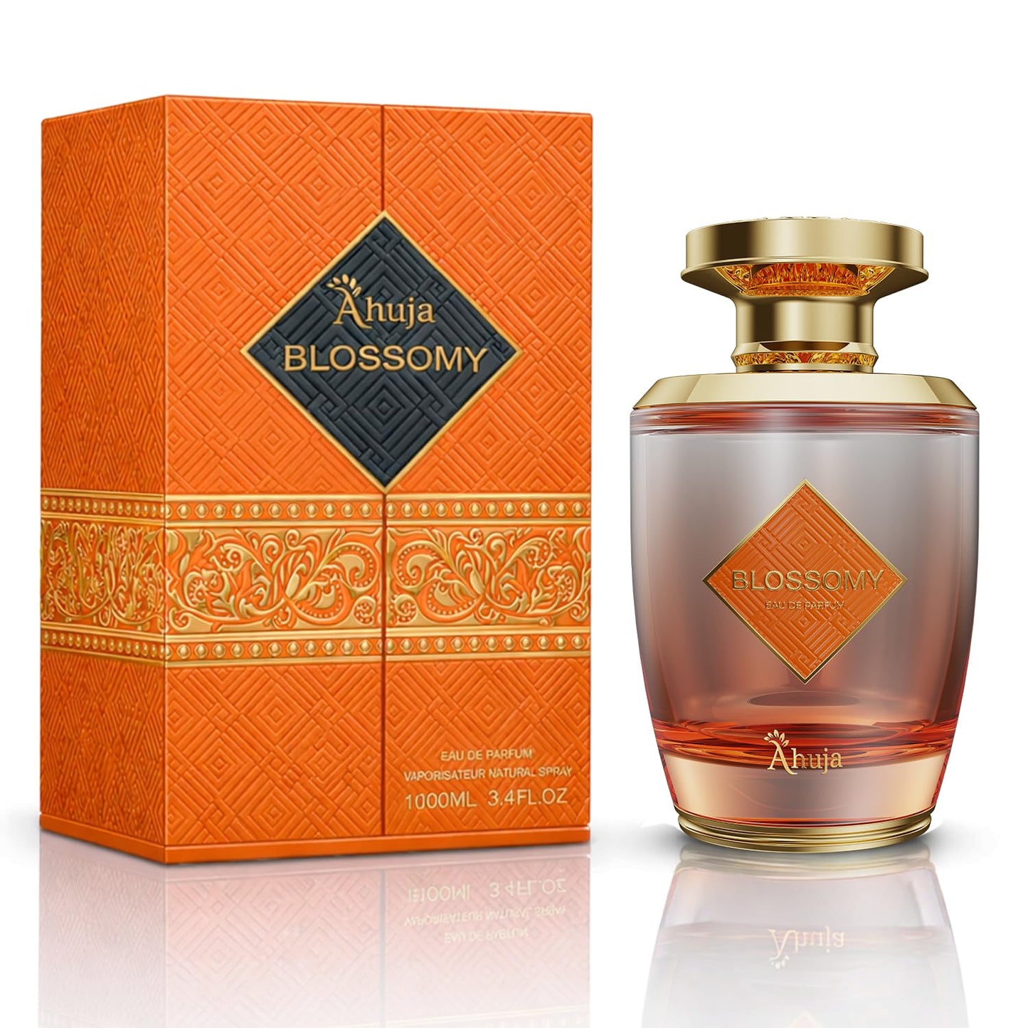 AHUJA Blossomy Eau De Parfum 3.4oz for Women – Long Lasting Floral Fragrance with Natural Tuberose and Jasmine – Luxurious, Fresh & Elegant Perfume