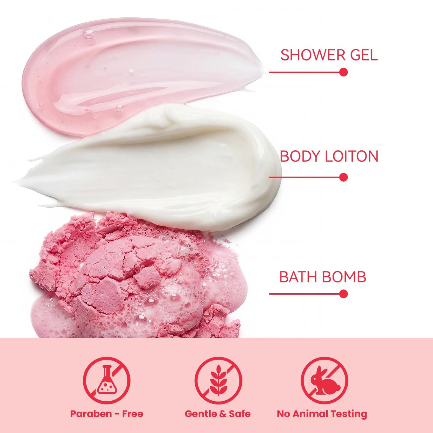 Spa Luxetique Gift Set For Women, Bath Sets - 8 Pcs Rose Spa Basket Includes Bubble Bath, Shower Gel, Body Lotion, Birthday Spa Gifts for Mom, Christmas Presents for Women