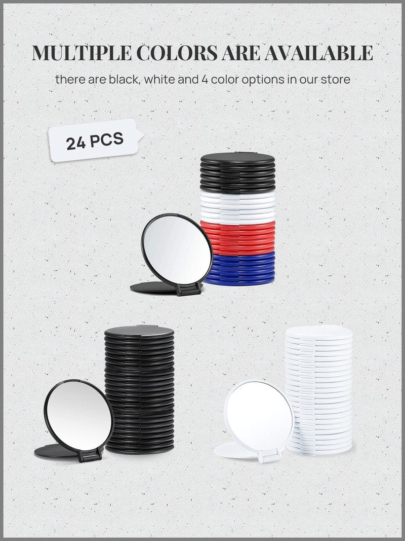 Getinbulk 72 Pcs Compact Mirrors Bulk, Round Pocket Mini Folding Makeup Mirror for Purse(4-Color)