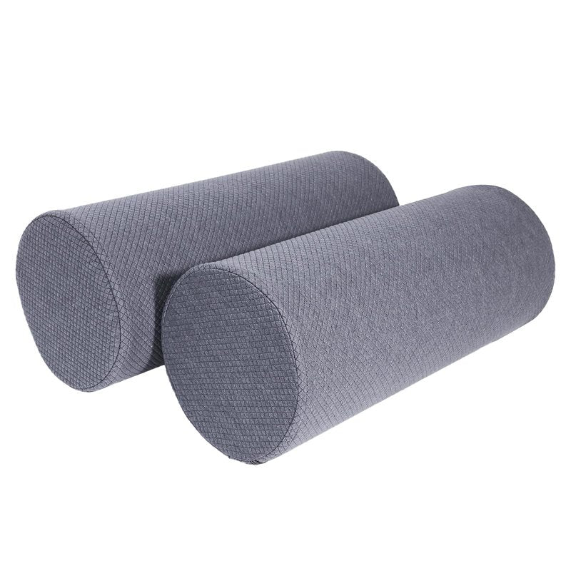 M Mute Touch 2 Pack Round Massage Table Bolster Pillow Pad, Bolster Pillow, Round Pillows, Suitable for Earthlite Massage Table (Grey, 7.8''x19.6'')