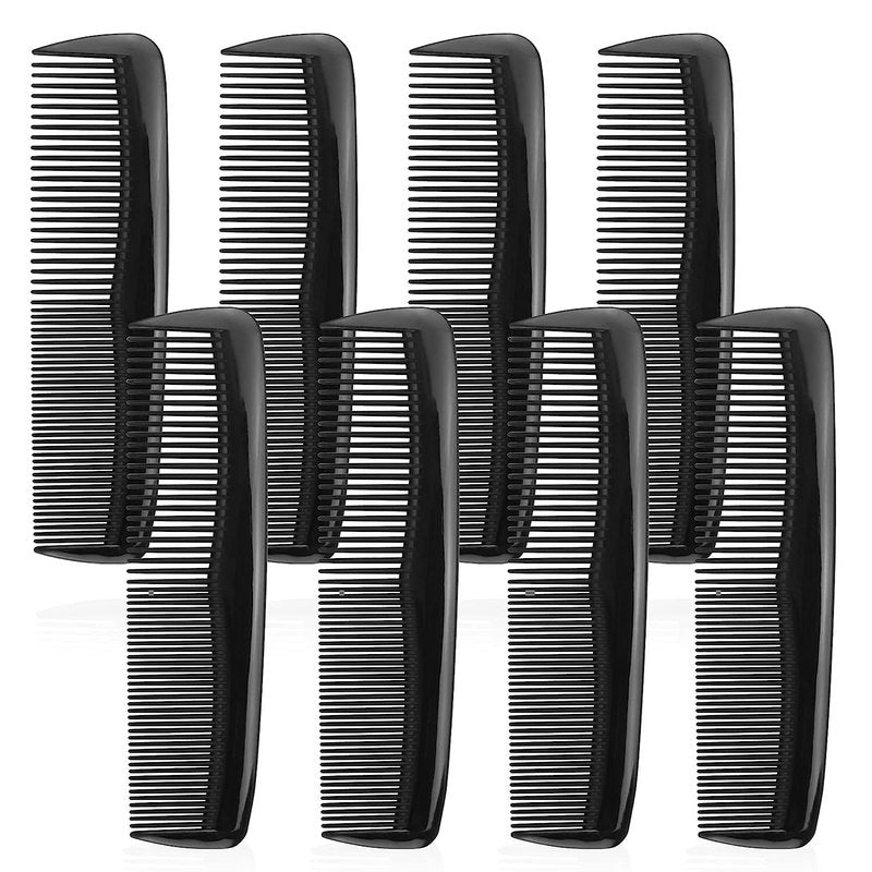 Gisdo 300 Black Combs Individually Wrapped, Pocket Combs In Bulk Hair Combs For Homeless,Hotel,Airbnb,Shelter,Nursing Home,Charity