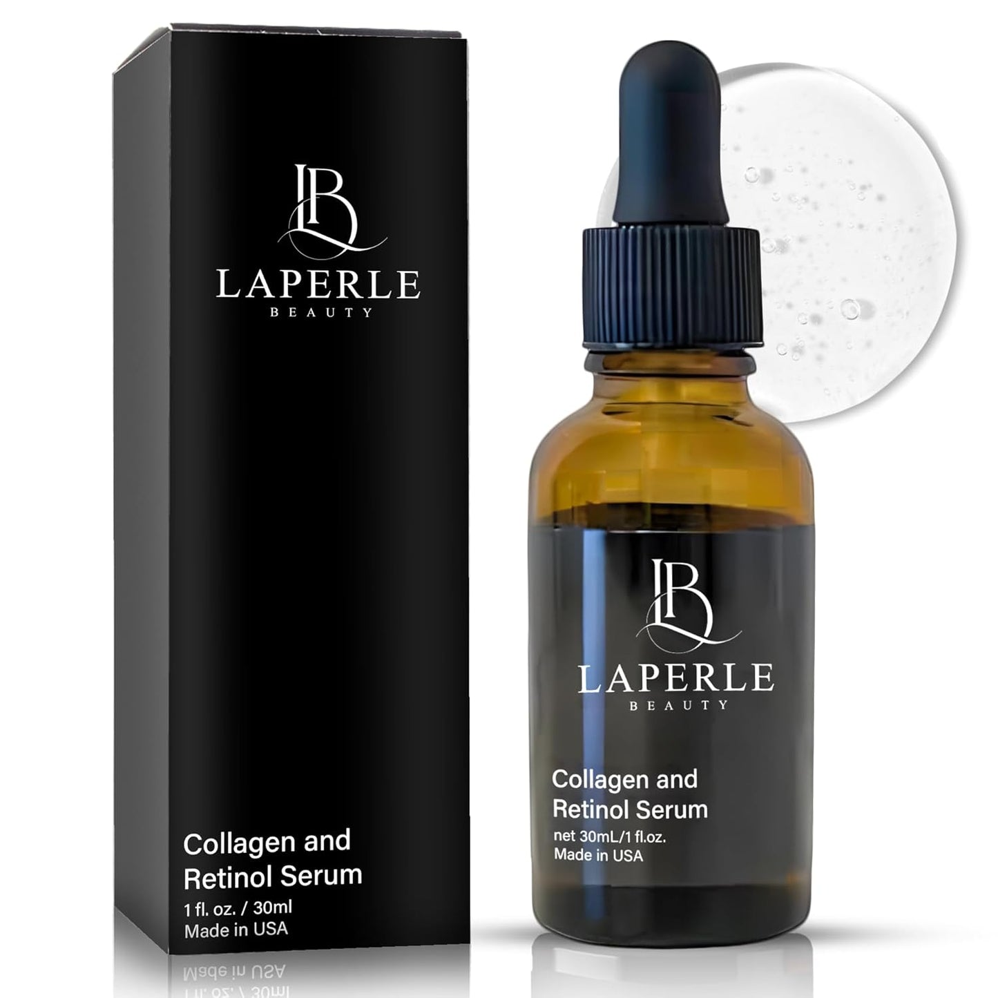 Collagen & Retinol Serum with Hyaluronic Acid - Anti-Aging Formula | 1 fl oz | Paraben-Free, Cruelty-Free