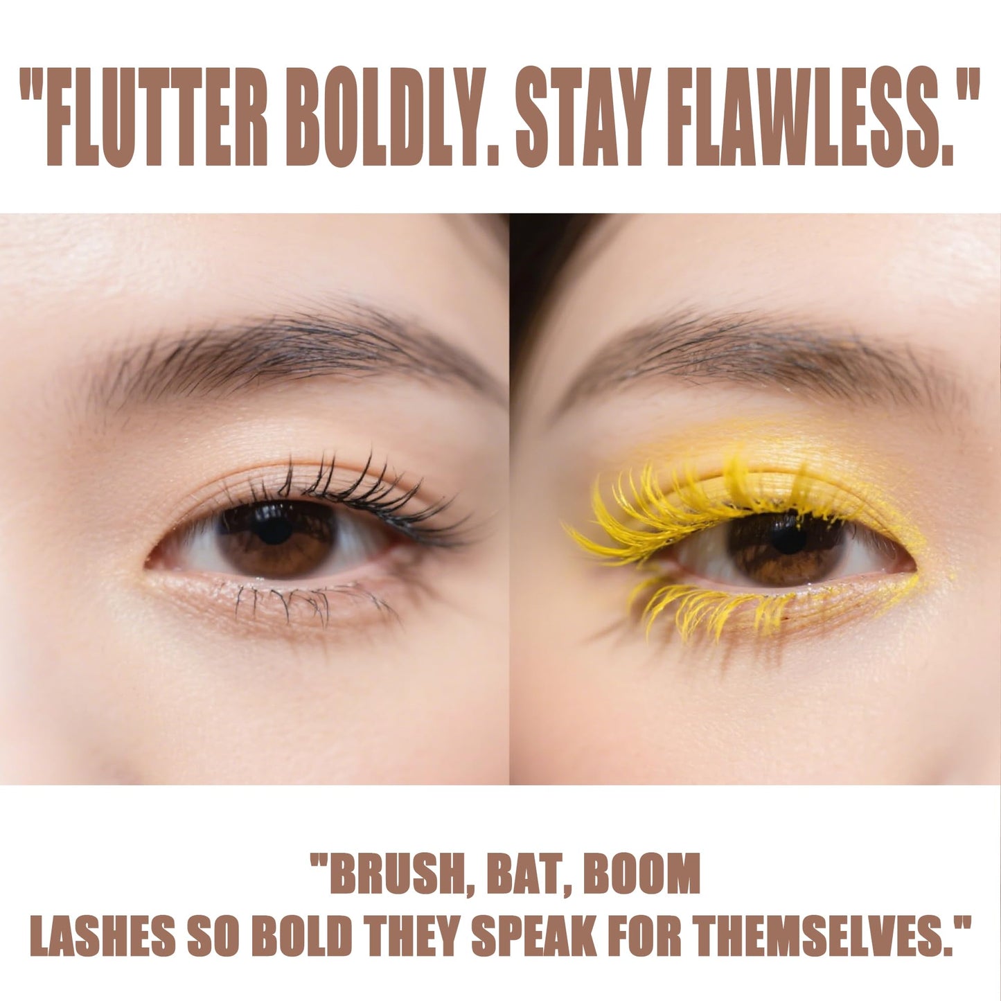 Luxury Mascara | Volumizing & Lengthening | Waterproof & Smudge-proof | Cruelty-Free & Vegan | For Dramatic Lashes (Yellow)