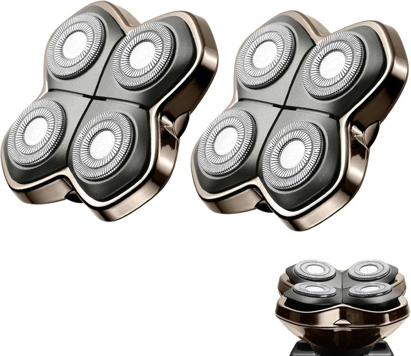 Replacement Blade Shaver PRO - 4 Head Compatible with Skull Pitbull & Butterfly Kiss | 2-Pack