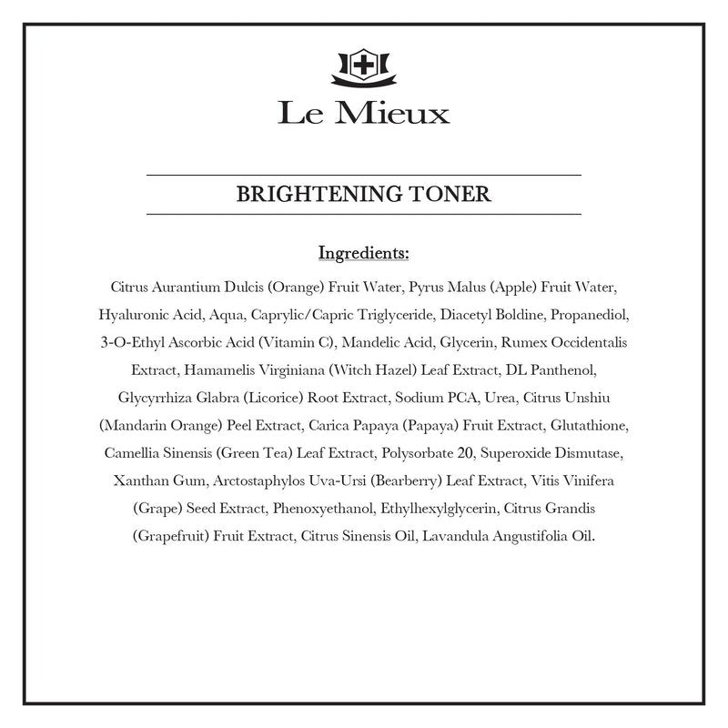 Le Mieux Illuminating Toner - Hyaluronic Acid & Witch Hazel for Glowing Skin | 6 oz (180 ml)