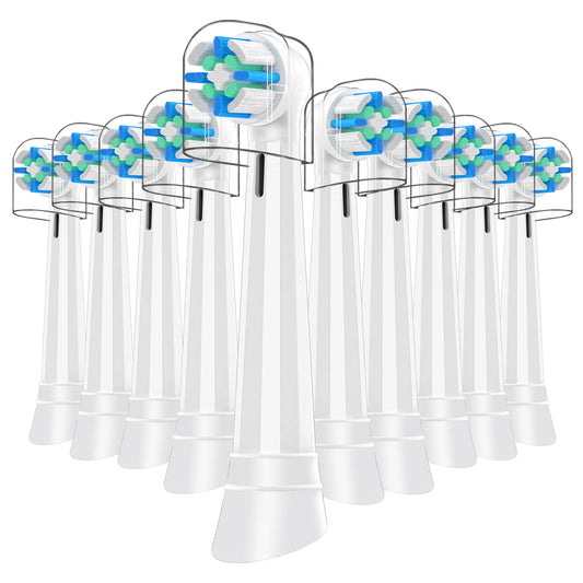 10 Pcs Intelligent Cleaning IO Replacement Heads Compatible with Oral b iO 2/3/4/5/6/7/8/9/10 Series Electric Toothbrush, Brush Heads Compatible with Oral b iO (White)