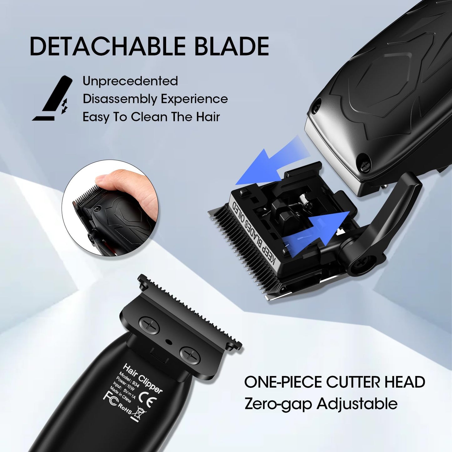 QREEYX Professional Hair Clippers for Men, Cordless Hair Clippers T-Blade Trimmer Nose Hair Trimmer Electric Shaver Set, Haircut Grooming Kit with LED Display, for Barber, Ideal Gift for Him