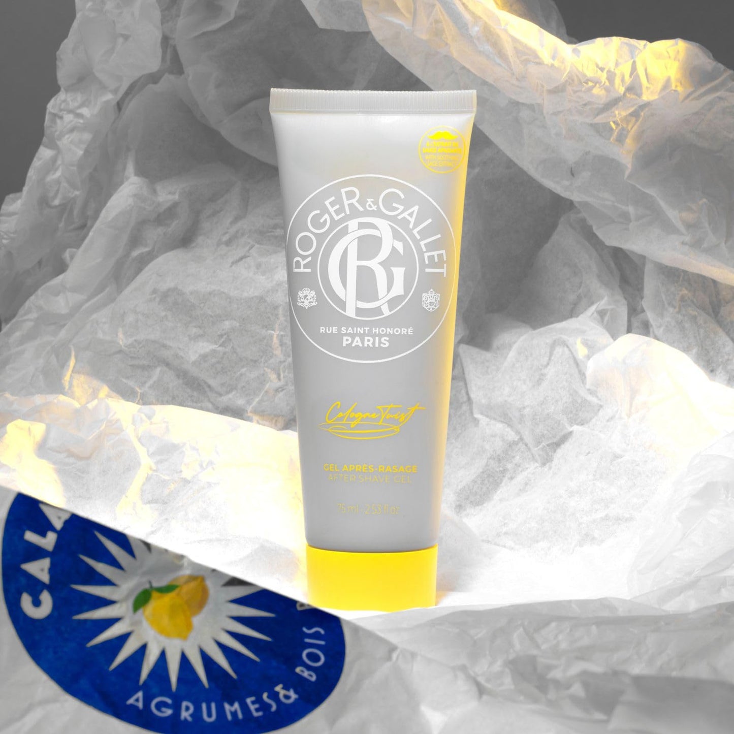 ROGER & GALLET | Cologne Twist After Shave Gel | Fresh Citrus & Aromatic Herbal Scented Aftershave For Men (2.5 oz)