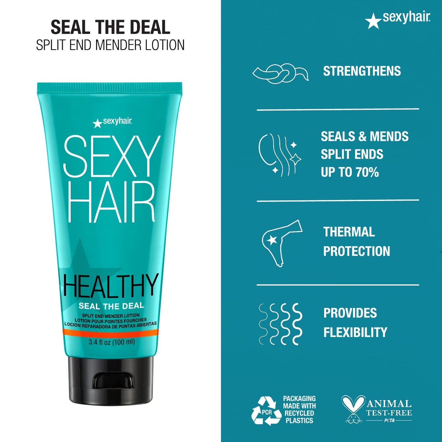 SexyHair Healthy Seal the Deal Split End Mender Lotion | All Hair Types