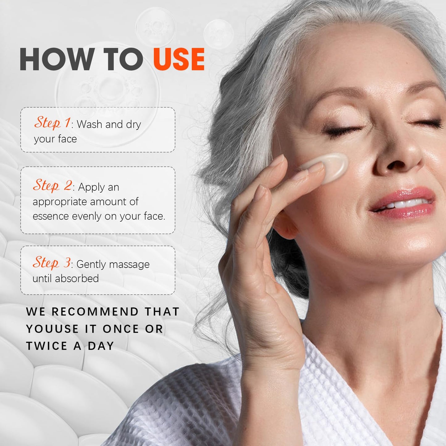 Super Vitamin C Serum for Women over 70, All-In-One Total Package Face Serum for Mature Skin, Hydrating, Lifting, Anti-Aging Reduce Wrinkles Age Spots