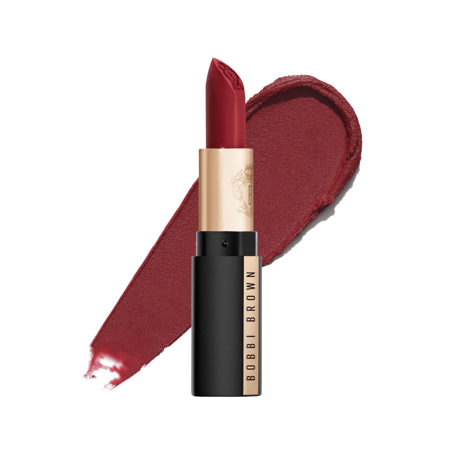 Bobbi Brown Luxe Cashmere Matte Lipstick | Non-Drying, Hydrating, Ultra-Matte Finish | Yellow Flower Complex, 0.12 Ounce, Claret