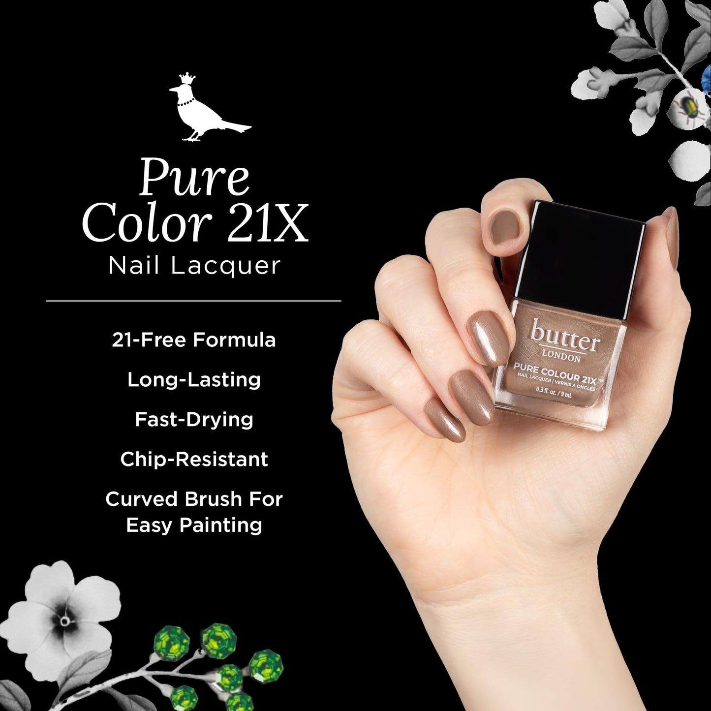 butter LONDON PC21X Nail Lacquer Polish, All Hail the Queen - Fast-Drying, Long Lasting Gel-Like Finish & Chip-Resistant Nail Lacquer Helps Protects & Strengthens Nails - Vegan & Cruelty-Free