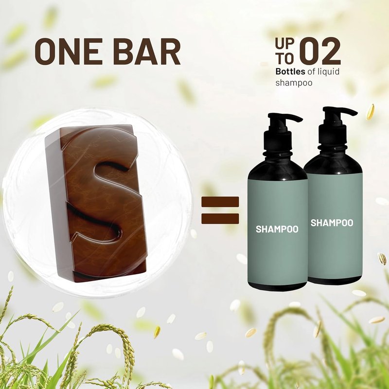 Herbishh Hair Growth Shampoo Bars - Sulfate-Free, Eco-Friendly | Oily, Blonde & Thinning Hair - 4-Pack Set