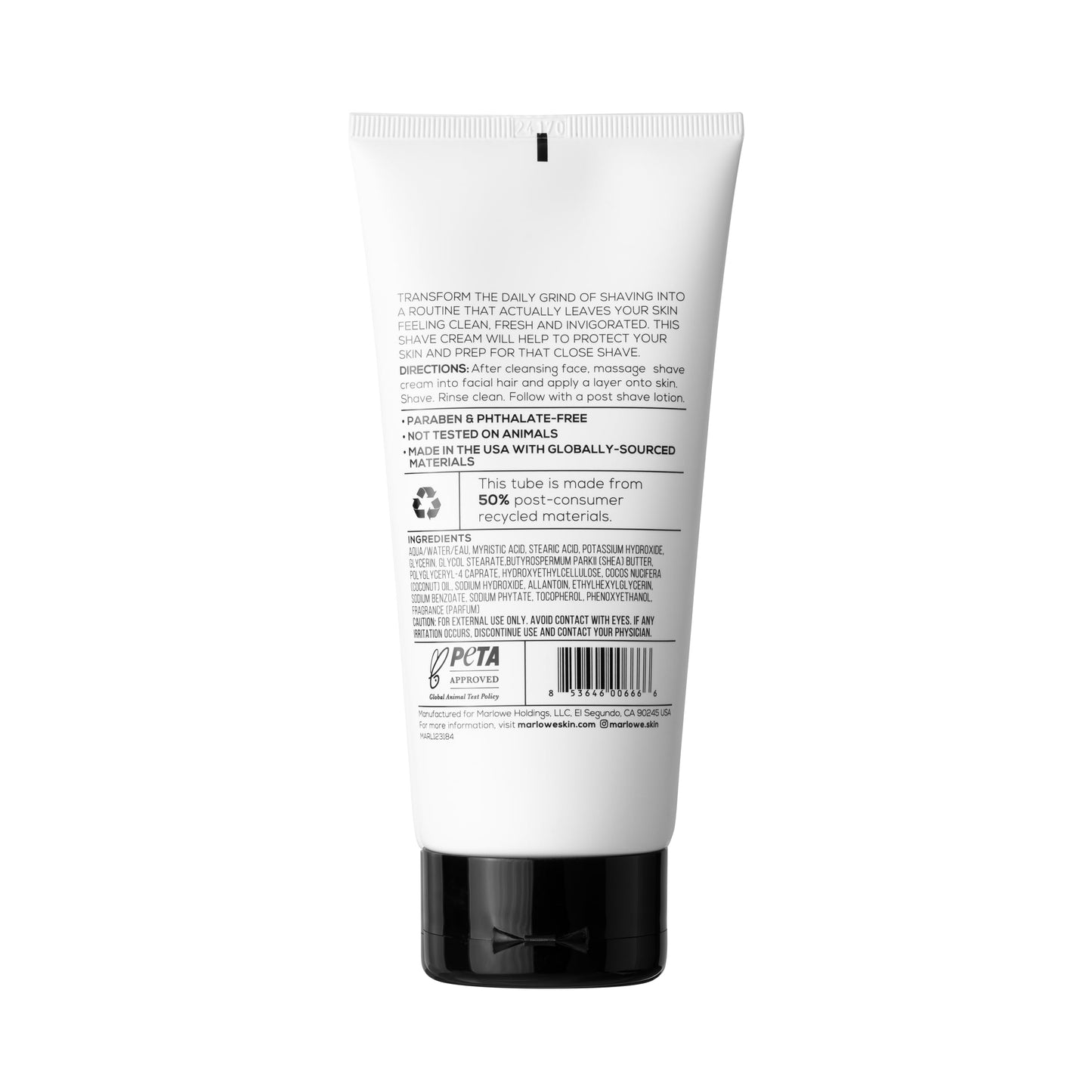 MARLOWE. Men's Shaving Kit, 2-Pk, Shave Cream & Post Shave Lotion, 6oz Each