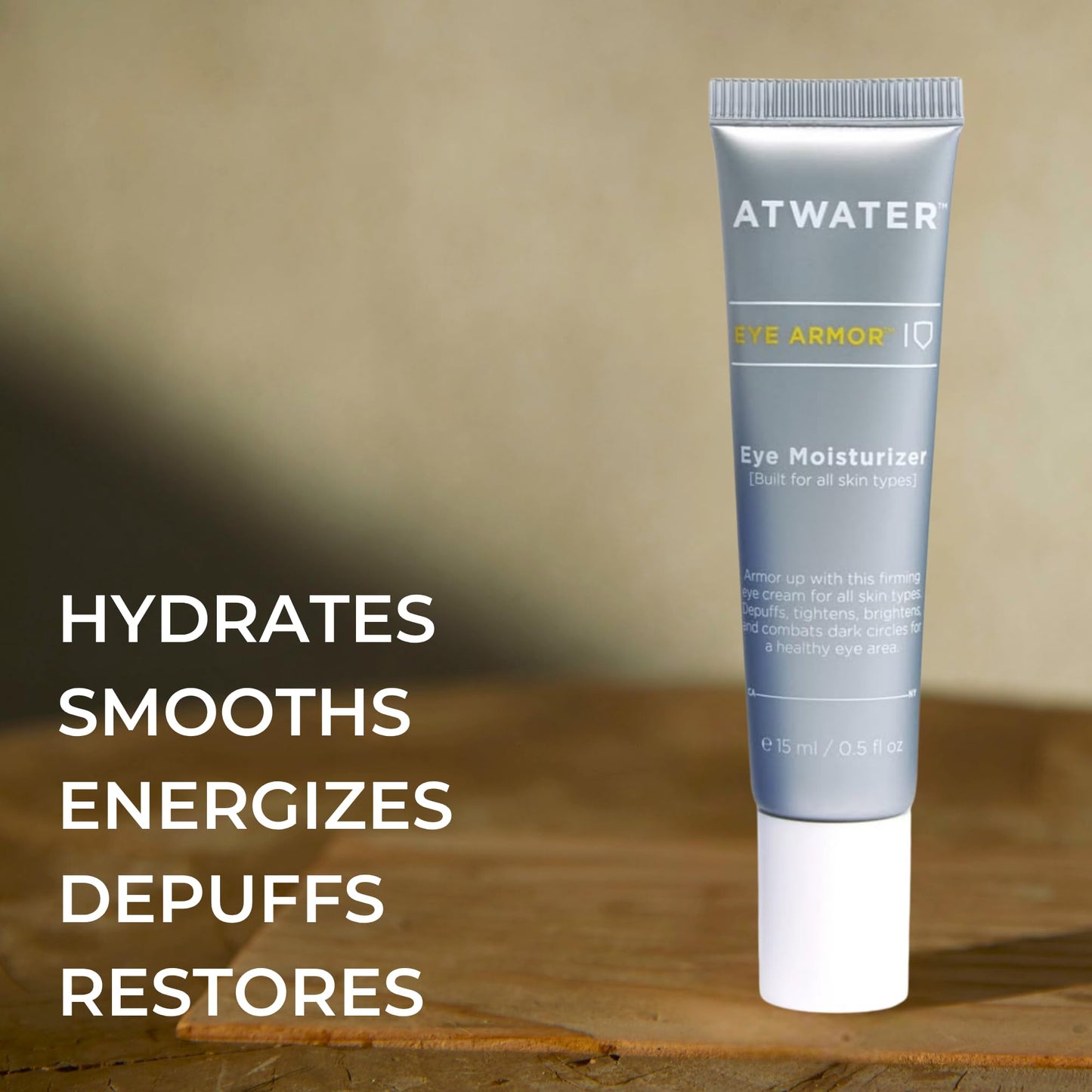 ATWATER Men's Eye Cream, Anti-Aging Under Eye Treatment for Circles, Puffiness and Fine Lines, Hydrating Face Moisturizer for Men