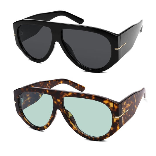 HERJOUR Oversized Retro Aviator Sunglasses Womens Mens 70s Classic Vintage Sun Glasses AR82227