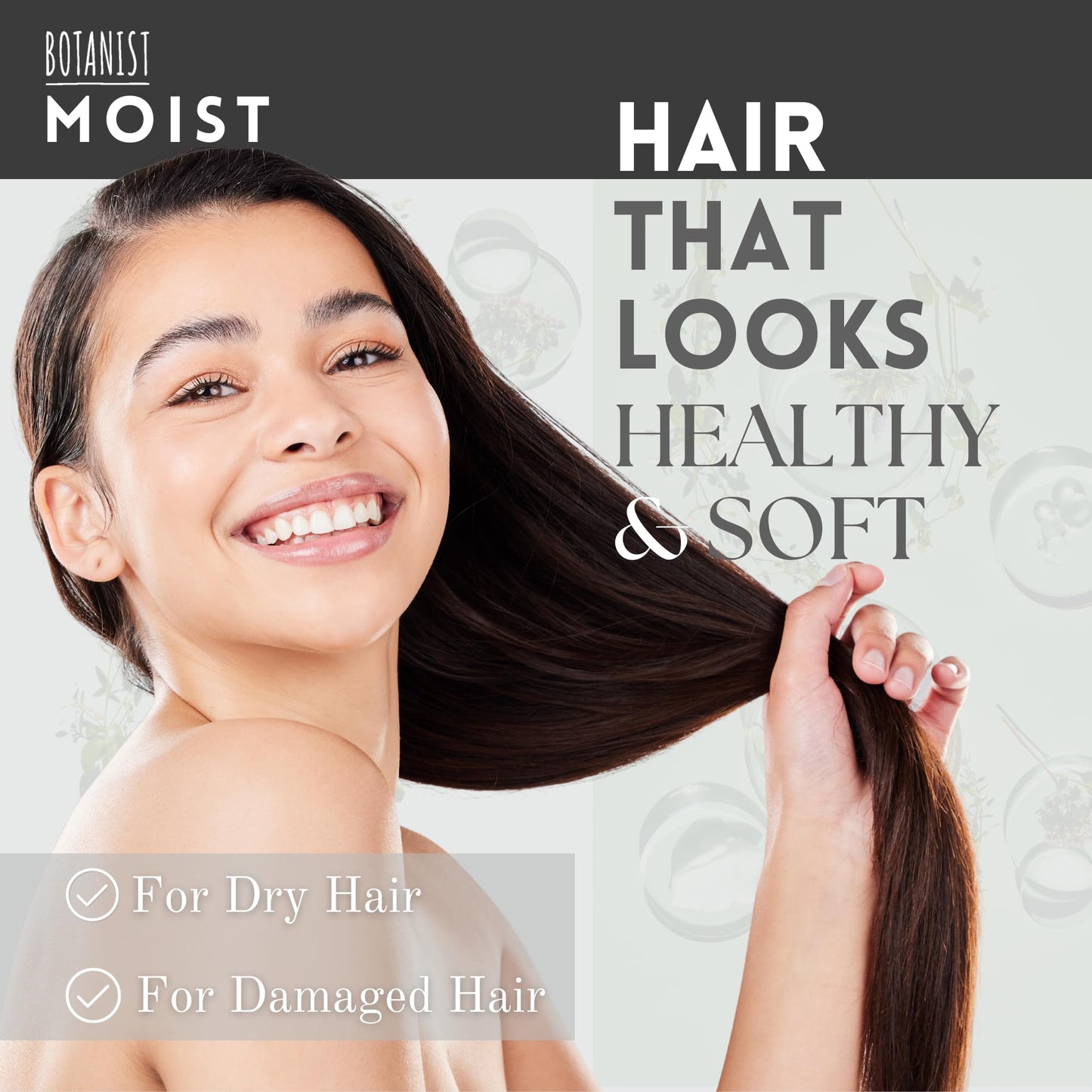 BOTANIST Keratin Shampoo and Conditioner Set for Women, Men, Argan Oil Shampoo & Conditioner for Frizzy Hair, Japanese Natural & Organic Sulfate Free Shampoo & Conditioner for Dry Hair 31.7Fl Oz MOIST