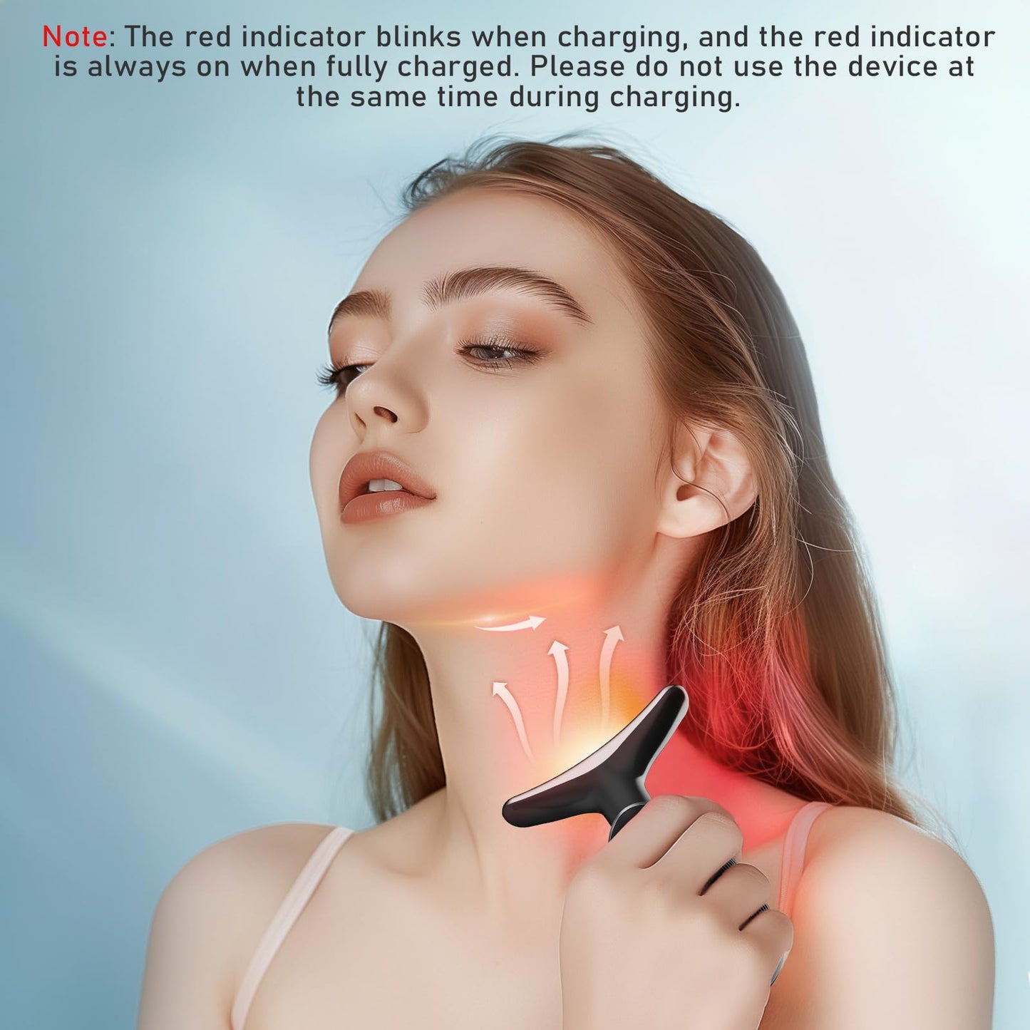 Cocobeen Face Neck Tool for Skin Care, Electric Neck Face Lifting Device for Wrinkle Removal (Black)