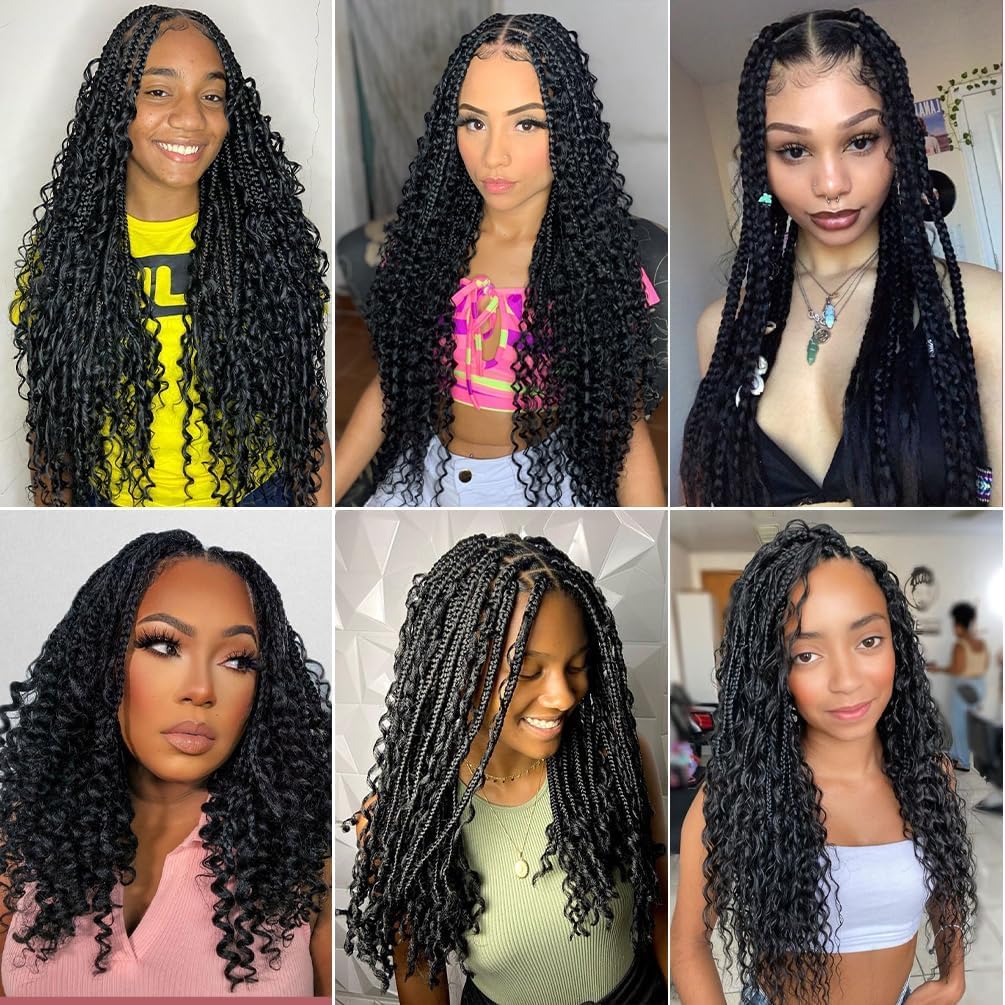 Hailookmey Human Braiding Hair for Boho Braids 150g Deep Wave Human Hair for Braiding 3 Bundles/Pack No Weft Curly Human Hair Extensions for Braids (Natural Black Color,18 Inch)