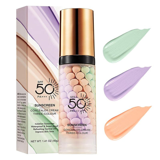 3 In 1 Face Primer - SPF 50 Sunscreen & Color Corrector | Blurs Imperfections, Oil Control, Moisturizing