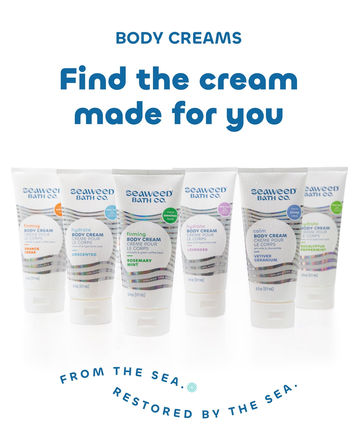 Seaweed Bath Co. Hydrate Body Cream, Unscented (6 oz)