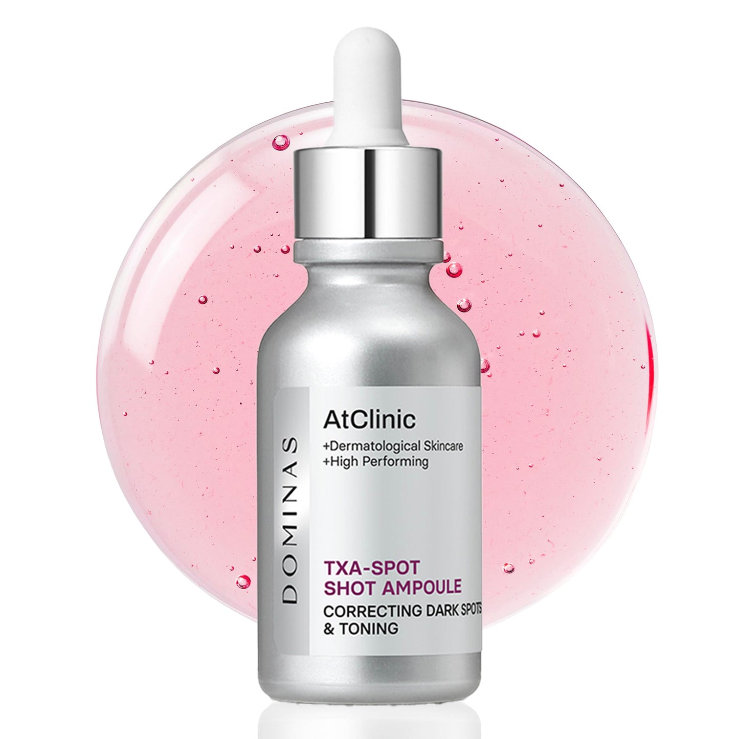 DOMINAS AtClinic TXA Spot Shot Serum - Dark Spot Corrector with Tranexamic Acid, 4% Niacinamide and Pink Vitamin B12, Hyperpigmentation, Uneven Skin Tone & Blemish Care, Korean Skincare, 1.01 fl oz