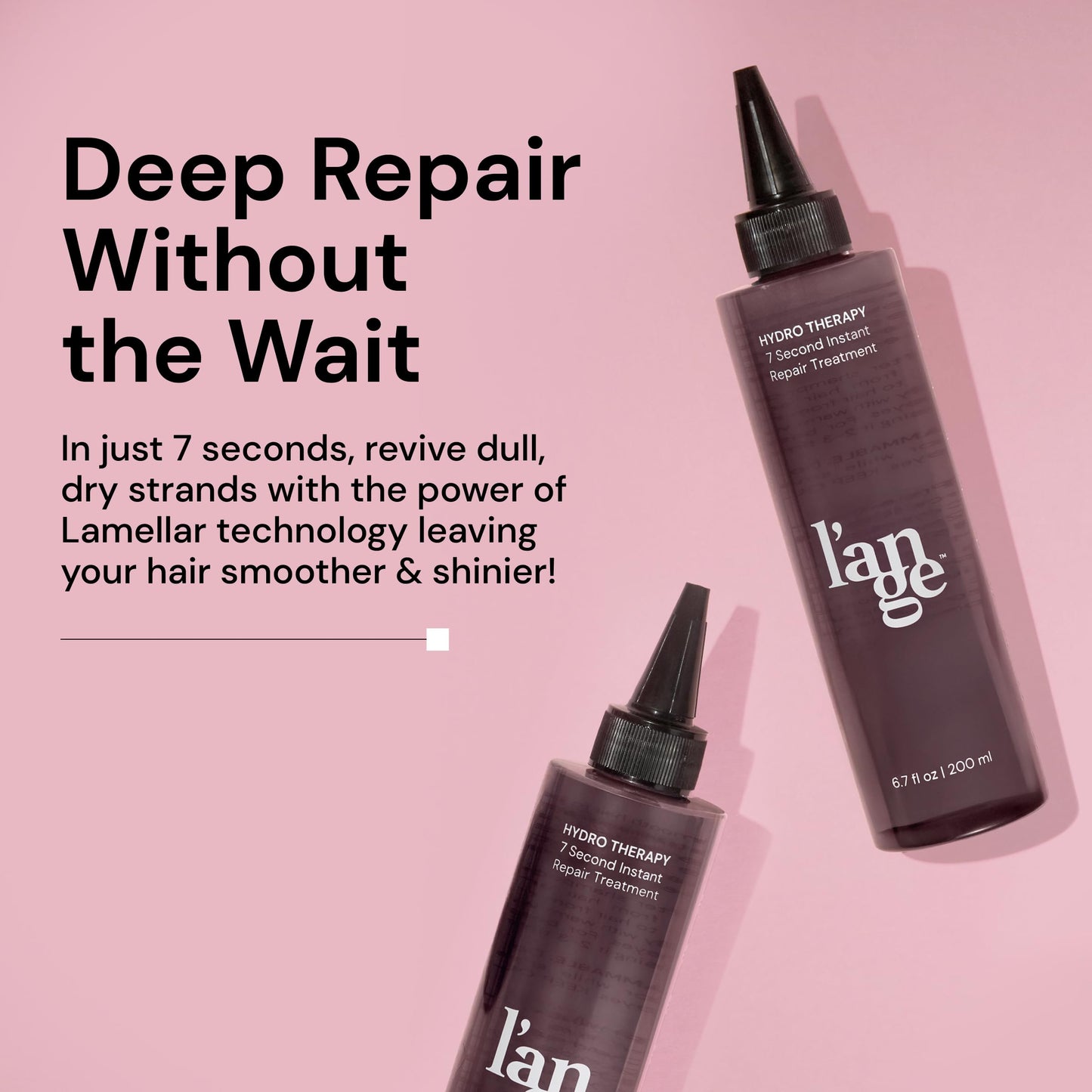 L'ANGE HAIR Hydro Therapy 7-Second Instant Repair | Hydrating & Moisturizing Lamellar Hair Care Treatment | Detangler, Gloss & Anti Frizz Hair Products | Paraben-Free & Safe for Colored Hair