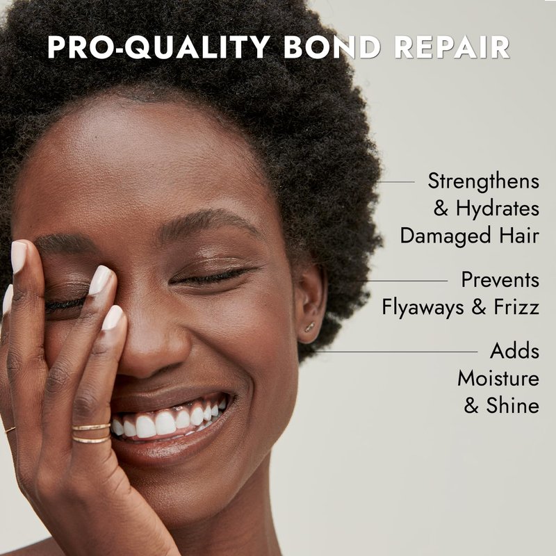 Bondbar Repairing Shampoo, Protects, Strengthens & Hydrates All Hair Types & Textures, Prevents Flyaways & Frizz, Adds Moisture & Shine, Vegan, Cruelty Free, 33.8 Fl Oz