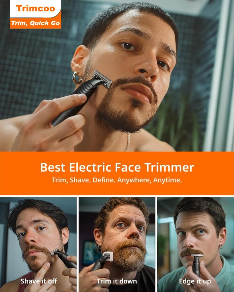 [2026 Upgraded] Body & Nose Hair Trimmer Kit, [All-in-One] Travel Beard Electric Shaver for Men, USB-C Fast Charging, Rechargeable Painless Razor Cordless Waterproof Wet/Dry, Black(Solo)