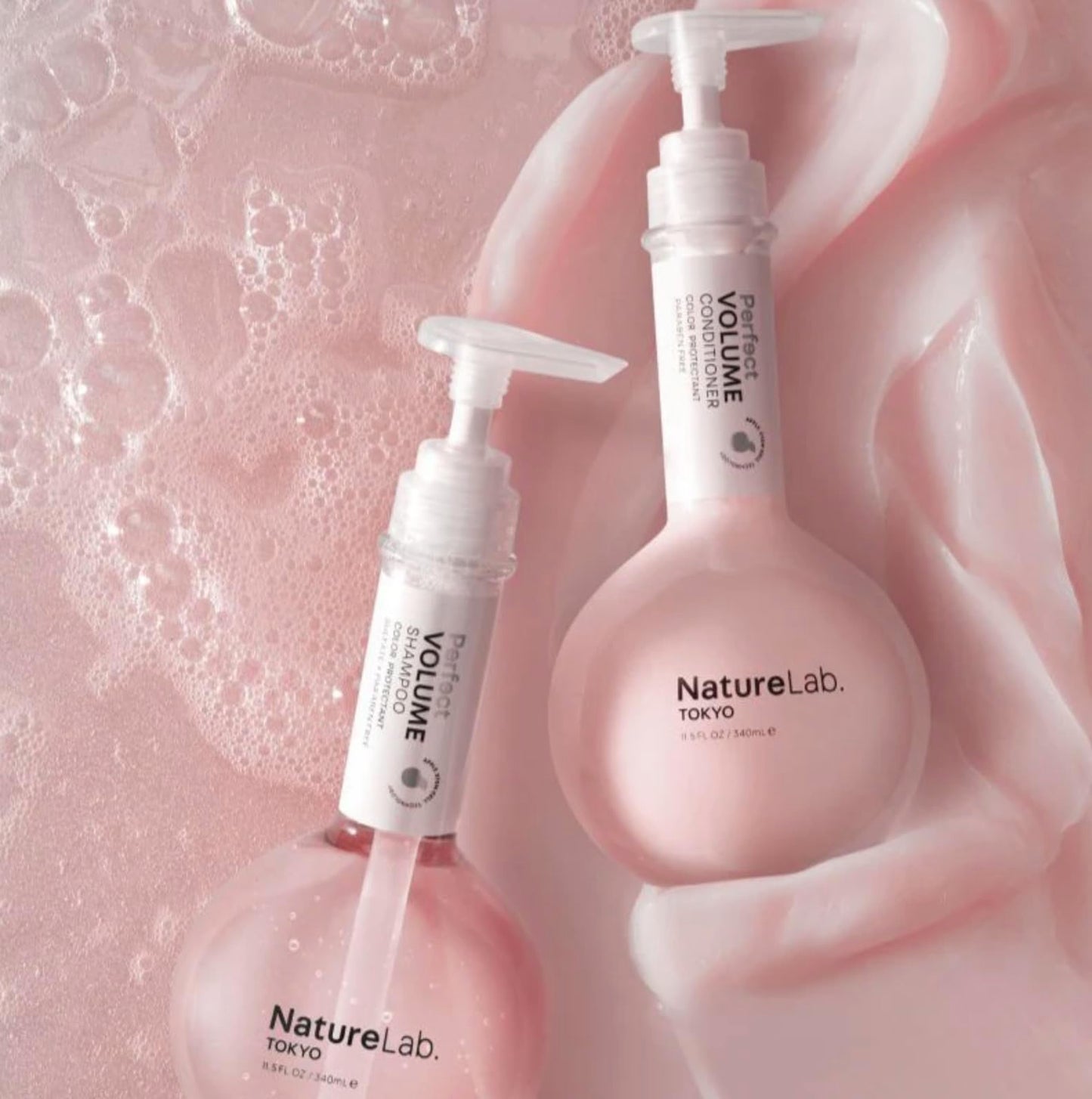 NatureLab.TOKYO Perfect Volume Shampoo & Conditioner Duo - Weightless Frizz Control for Smoother, Healthier Hair and Scalp I 11.5 FL OZ Each | $38 VALUE