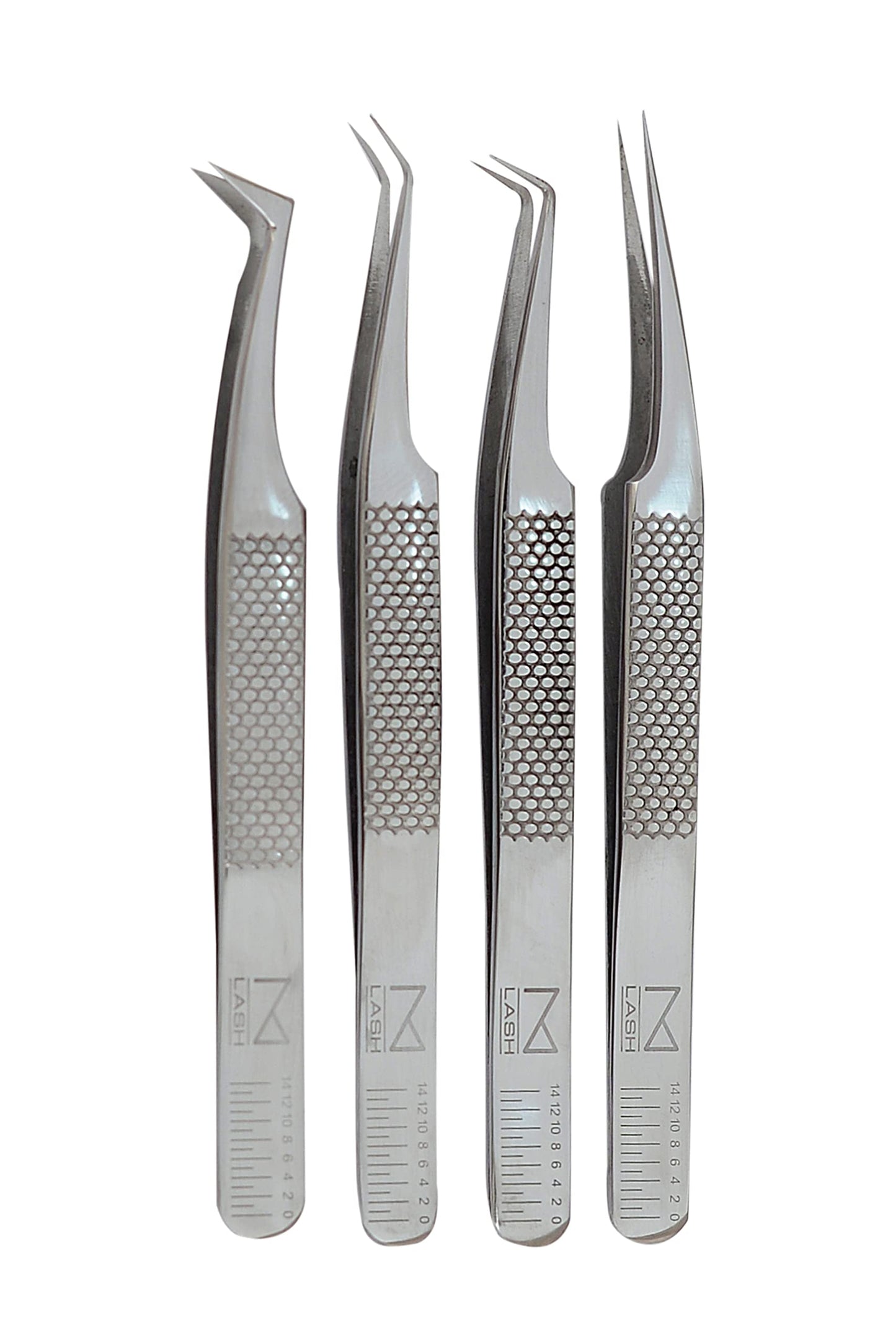 M LASH V4 - Stainless Steel Precision Eyelash Tweezers - Professional Grade Lash Applicator Tool for Meticulous Eyelash Extensions (Silver)