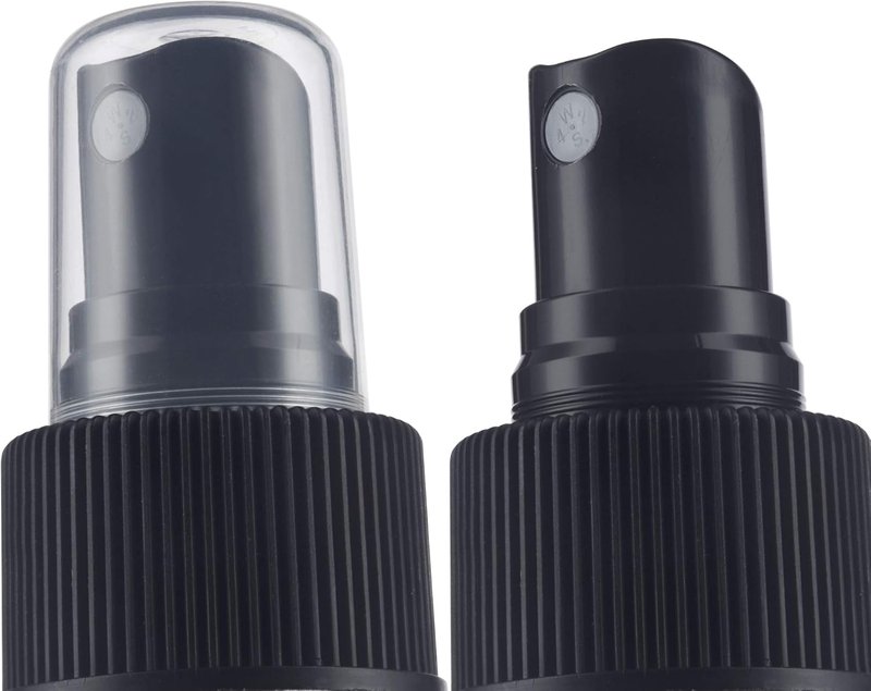 JUVITUS Green Glass Boston Round Spray Bottles - 2 oz Fine Mist | 12 Pack with Funnel