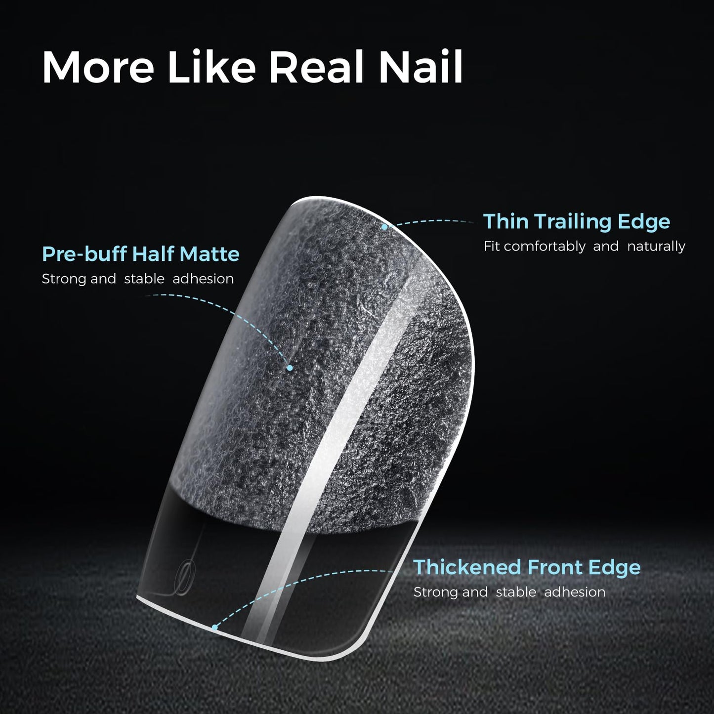 TOMICCA Extra Short Square Nail Tips 240Pcs 15 Sizes Pre-shaped Nail Extension for Gel Tips, Ultra Matte Acrylic Fake Nails for Beginners and Professionals, Home DIY Nail Salon, Wedding