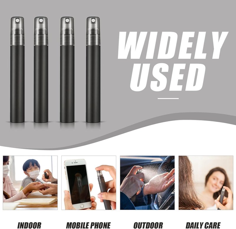 Mini Spray Bottles - 200 Pcs 10 ml Refillable Perfume Atomizers | Portable Frosted Fine Mist Sprayers for Travel