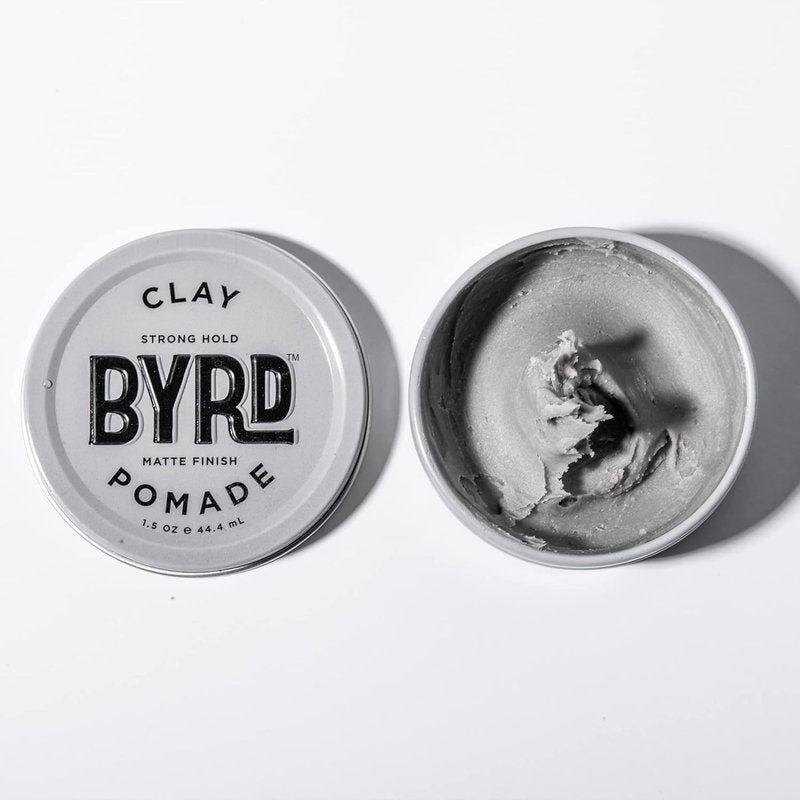 BYRD Hair Clay Pomade 2-Pack | Strong Hold & Ultra Matte Finish for All Hair Types | 3.35 Oz Each