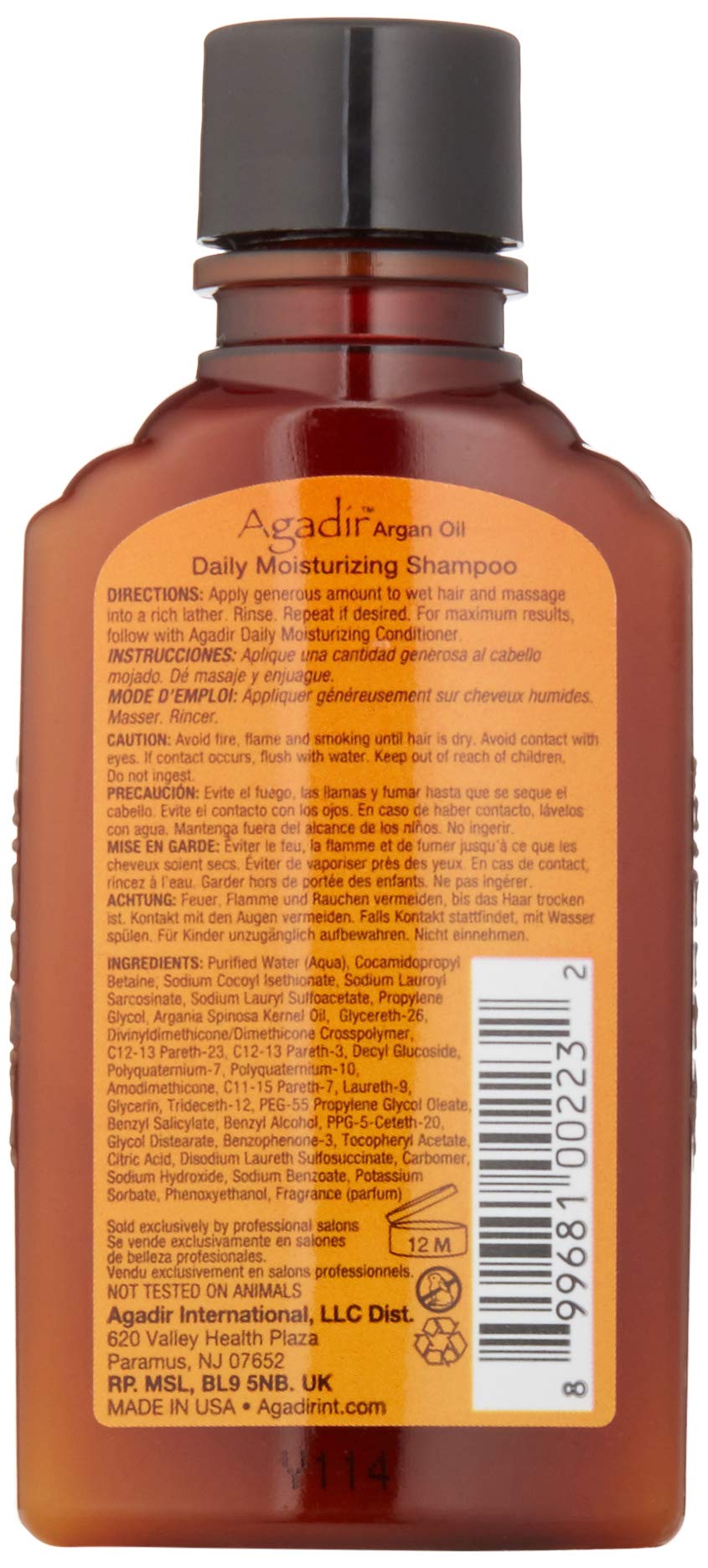 AGADIR Argan Oil Daily Moisturizing Shampoo, 2.25 Fl Oz